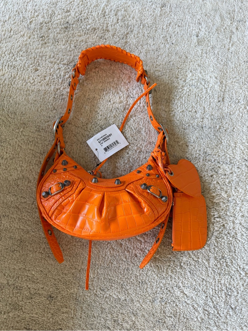 Balenciaga Le Cagole Shoulder Bag XS 'Pop Orange